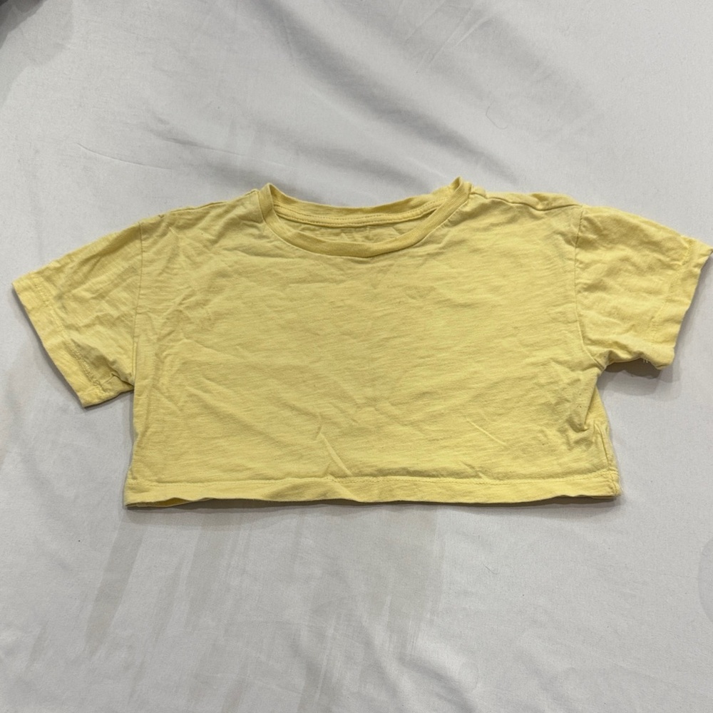 Yellow Cropped T-Shirt